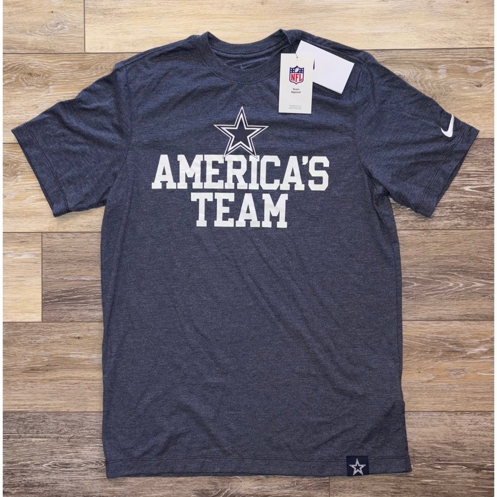 NWT Men's Nike Dallas Cowboys Blitz Tri-Blend T-Shirt - Medium - Heather Navy